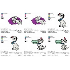 Package 3 Dalmatians 03 Embroidery Designs
